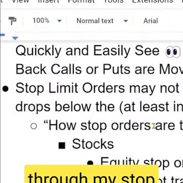 Stop Limit Orders Lessons Learned