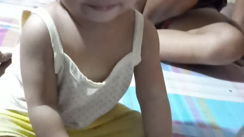 Baby watching baby videos so cute