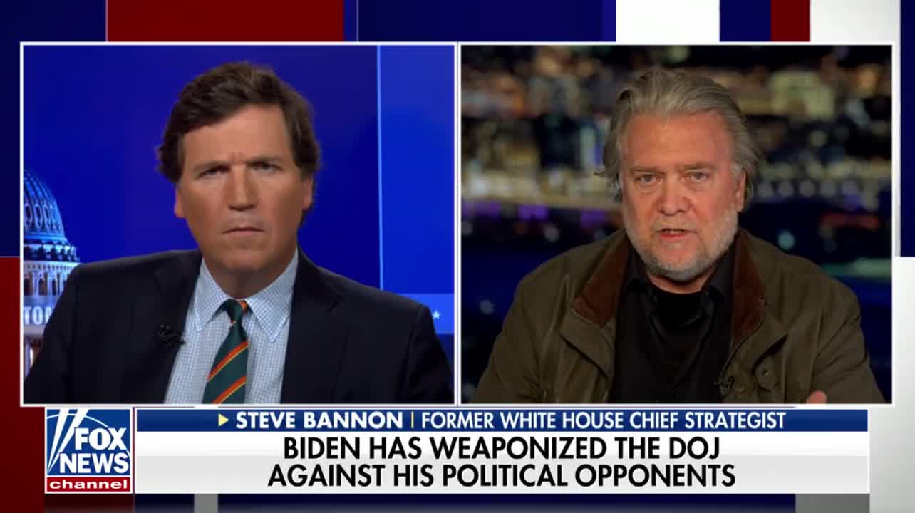 Steve Bannon Joins Tucker Carlson After Being Sentenced to Four Months In Prison