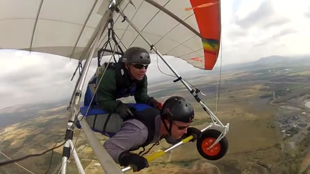 Neil and Latsie flying Tandem