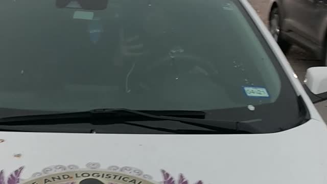 Driver Confronts Private Security Officer after Running a Stop Sign