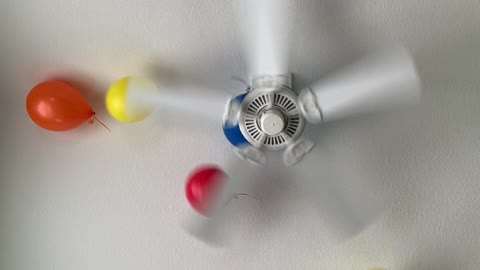 More balloons in the fan ceiling