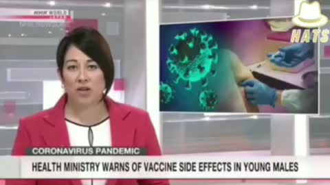 Japan's Health Ministry warns of vaccine adverse effects.