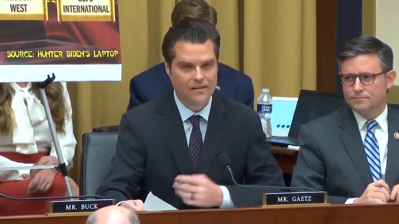 Rep. Matt Gaetz grills Senior DOJ official: "Do you know where the Hunter Biden laptop is?"