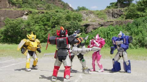 kikai sentai zenkaiger episode 29 all 5 mecha roll call