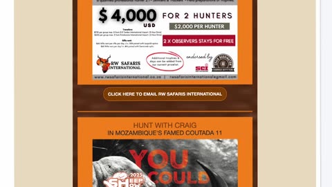December 15 Newsletter- RW Safaris International