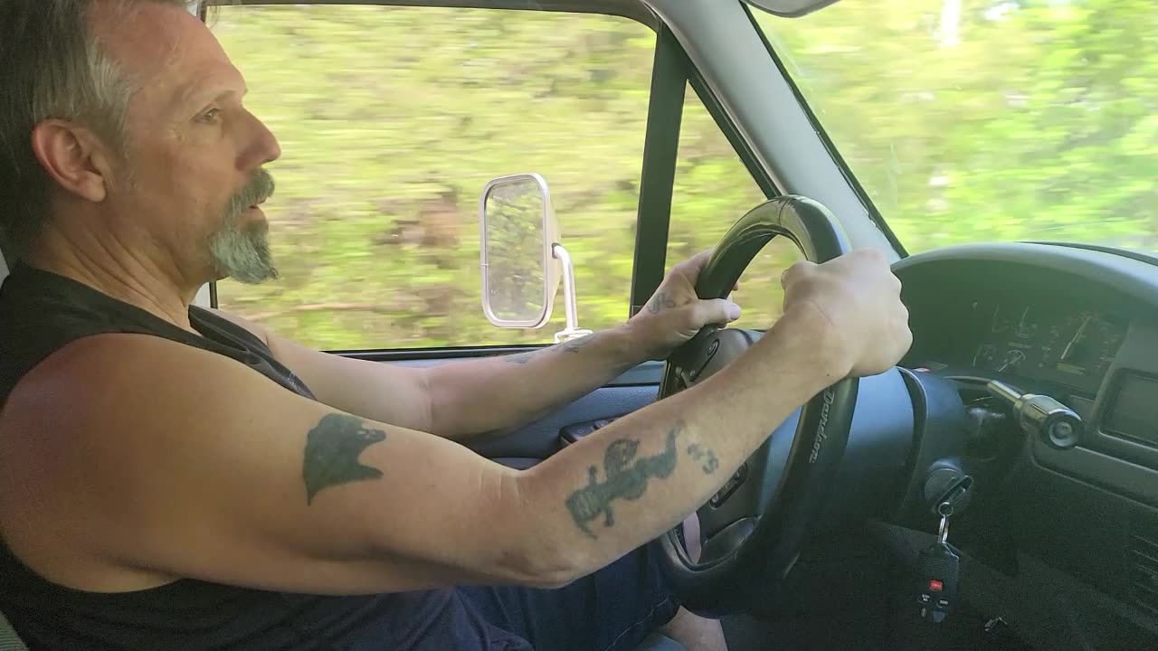 RETURNING HOME AFTER YARDSALING AND LOCAL SHOPPING