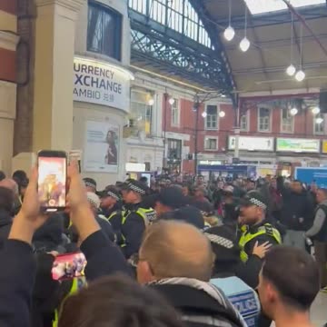 minister Michael Gove mobbed by protesters at Victoria Station in London to chants of “shame on you”