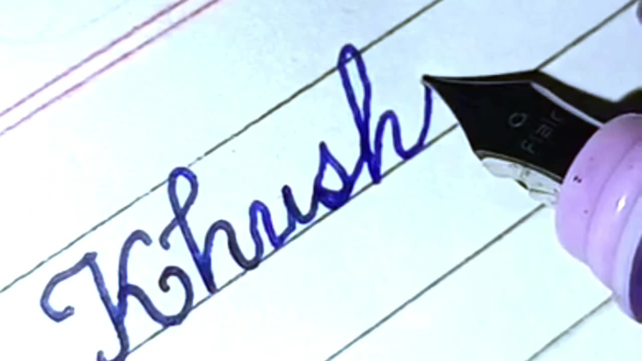 "Khushi"Beautiful name writing by Iwrite