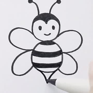 How To Draw a Bee - Art drawing