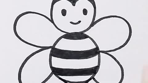 How To Draw a Bee - Art drawing