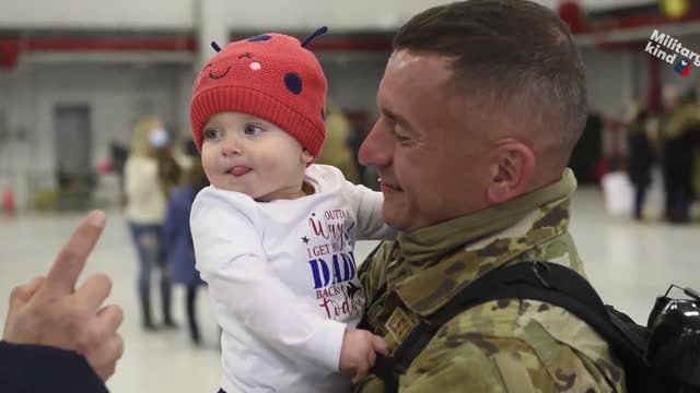 Home for the holidays: Soldiers, sailors and airmen welcomed into the arms of loved ones