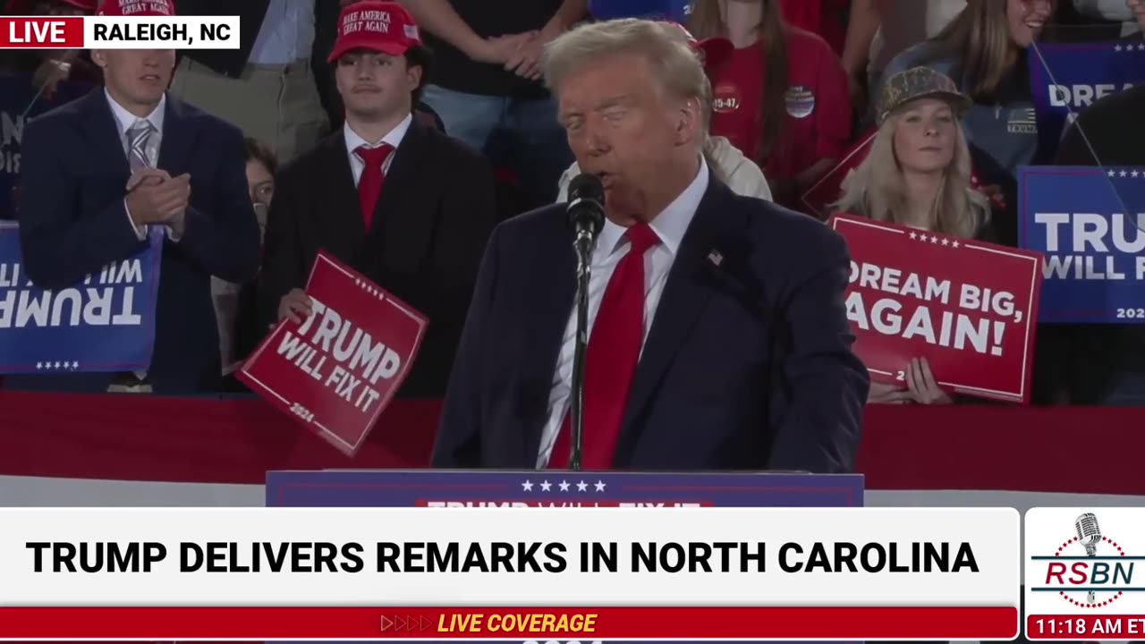 Donald Trump Rally Raleigh North Carolina 11/4/24