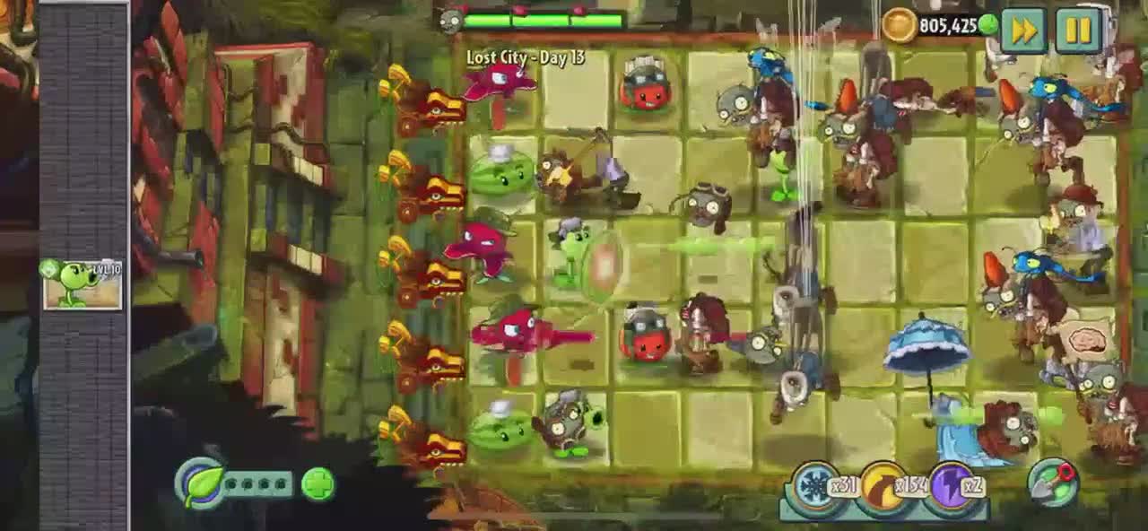 Plants vs Zombies 2 Lost City - Day 13