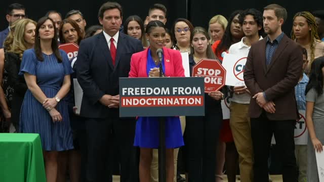 Aly Legge speaks at Governor DeSantis Signing Event