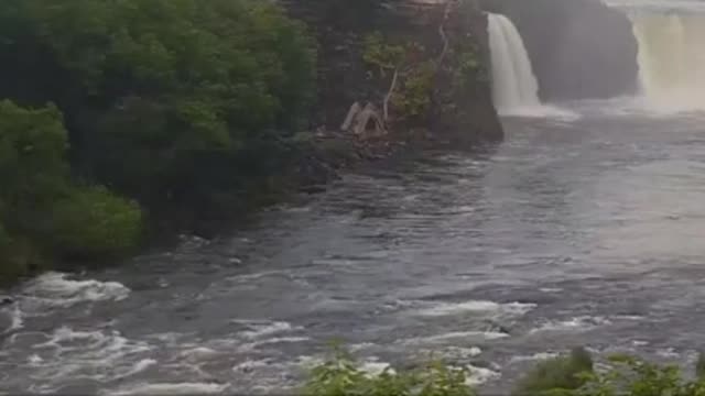 The lake of the small waterfall is really beautiful