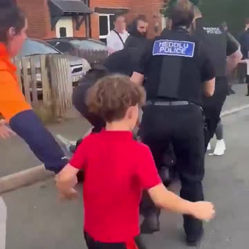 British Police Vs Rioters "Did captain america throw that wheel at the end?