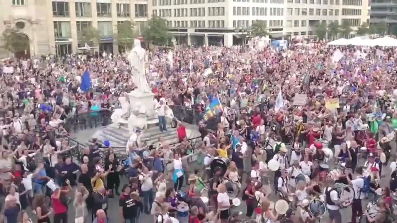 Germany-Berlin Freedom Protestors Gathered To Protest Against The Vaccine Mandates & The 2030 Agenda