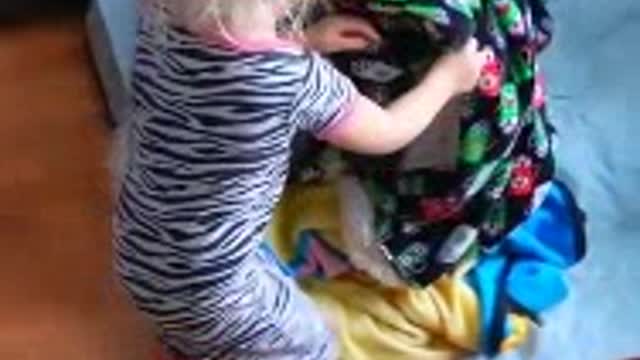 Baby and Dog playing