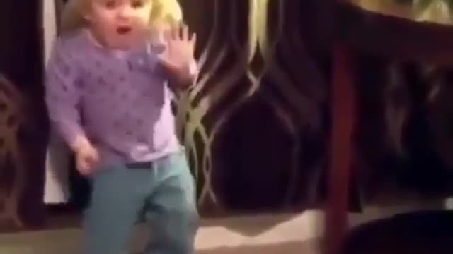 Little girl learning to dance