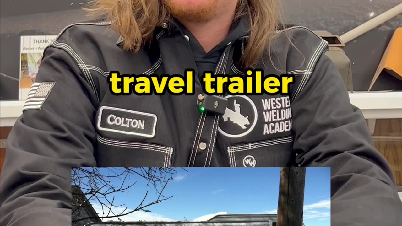 Living in a travel trailer #fyp #welder #traveltrailer #trades