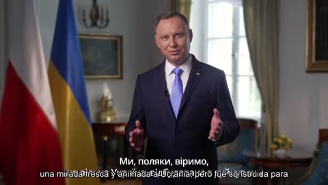 El presidente polaco, Andrzej Duda, felicitó a los ucranianos por el Día de la Independencia