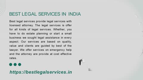 Online Best Legal Services in India