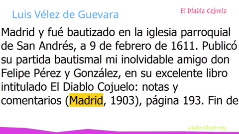 Luis Vélez de Guevara - El Diablo Cojuelo 1/3