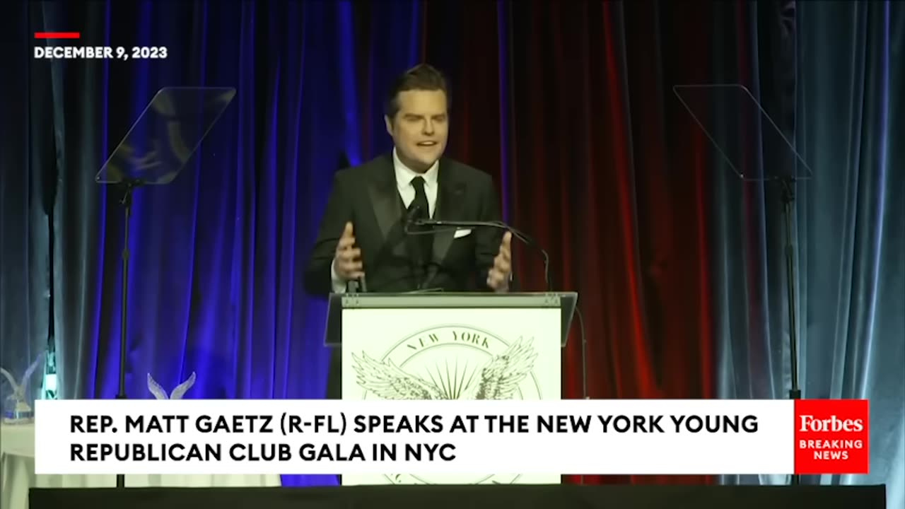 'They Seethe At The Thought Of Greatness'- Matt Gaetz Roasts Dems In Speech To Young Republicans