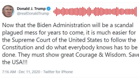 Trump Tweet on 12.11.20 7:16AM