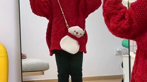 Baby is very happy when dancing in front of the mirror