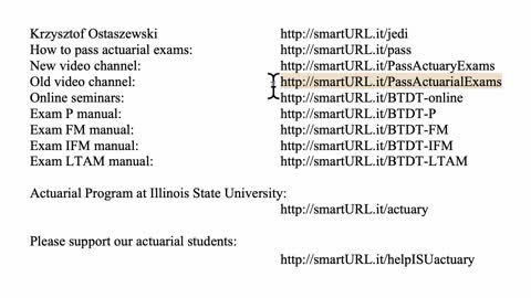 Exam IFM exercise for April 6, 2021