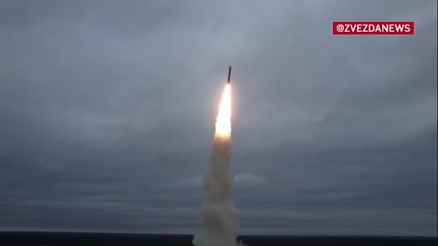 Footage of the launch of the intercontinental ballistic missile "Yars" from the cosmodrome Plesetsk.