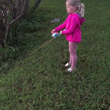 Middle child fishing