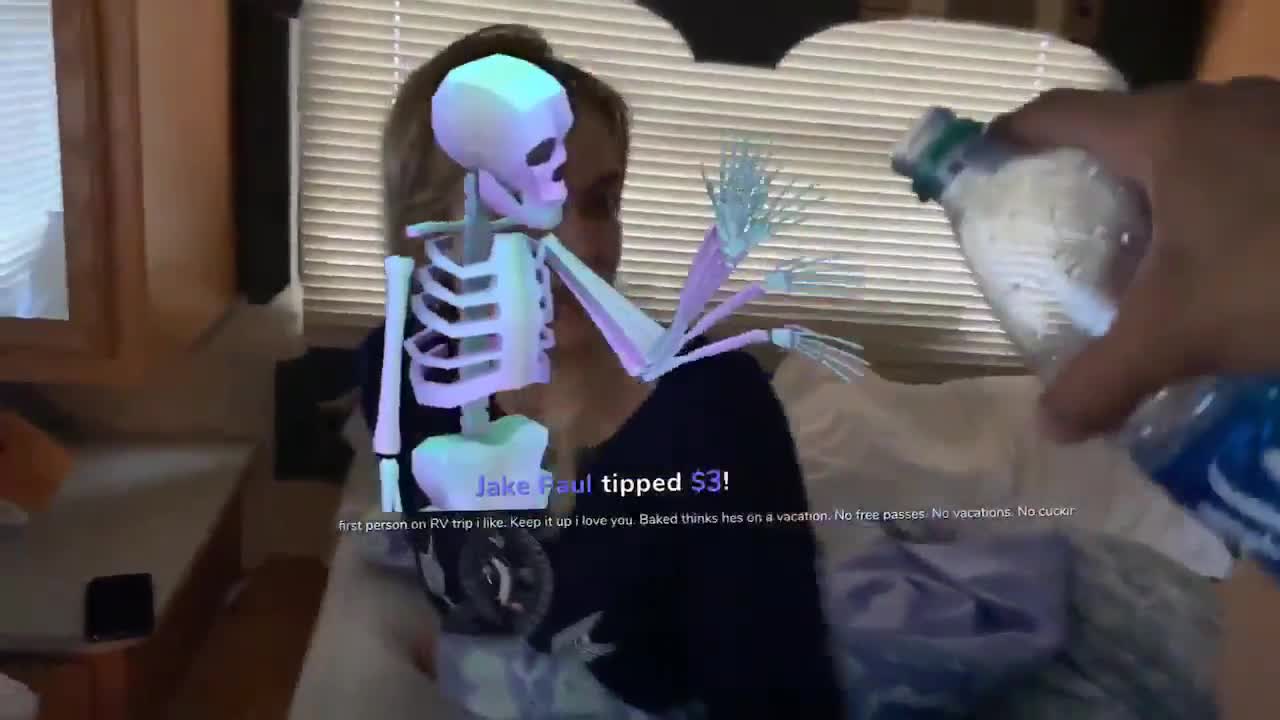 Laura starts crying after Demon throws water at her