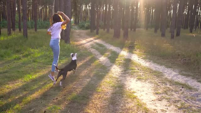 Girl and a Dog