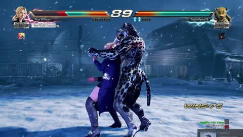 Nina Williams Ryona vs King in Snow