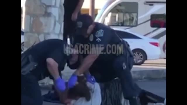 Austin police officer punch woman resisting in the head