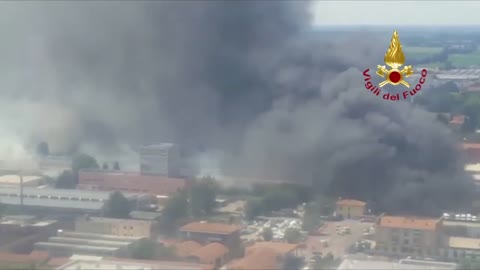 Eksplozija u Bologni, snimka iz zraka