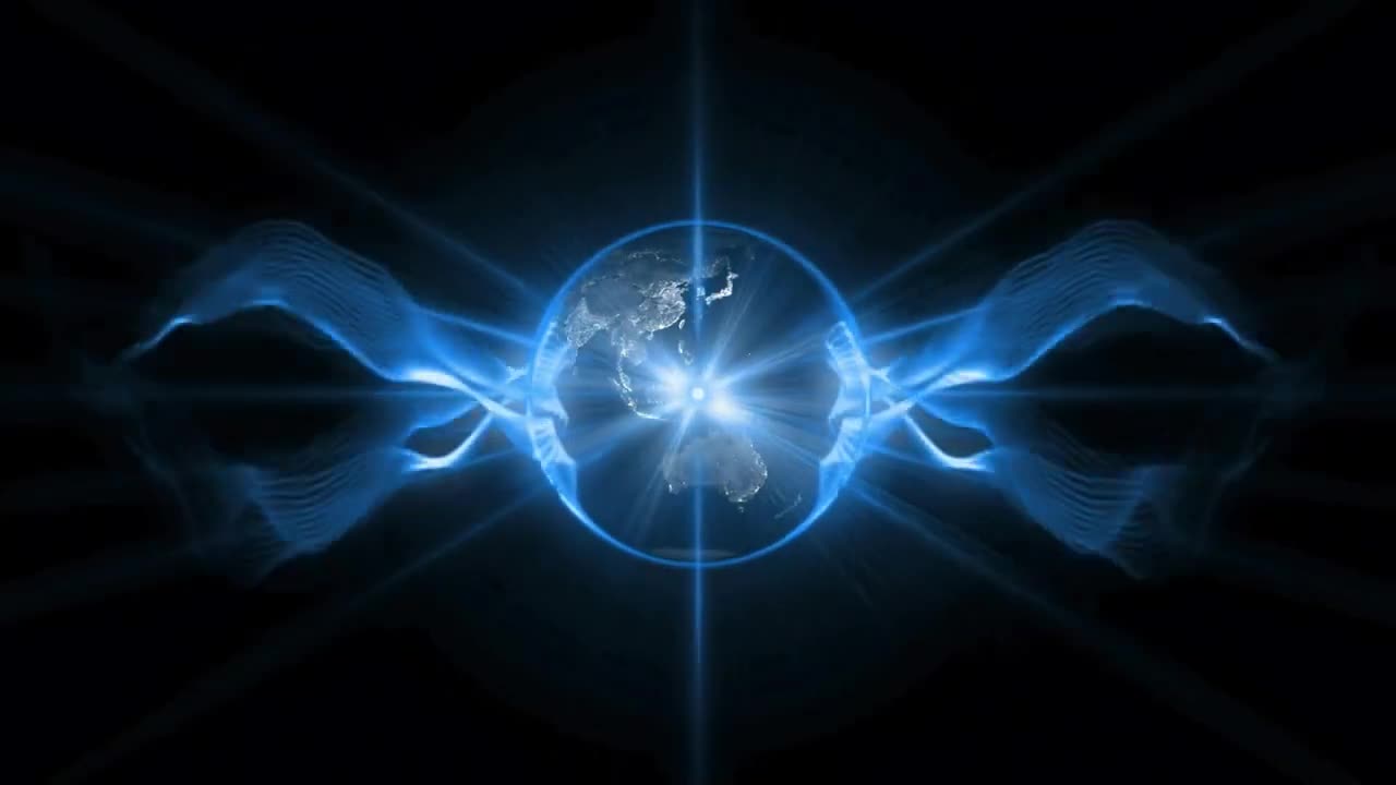 (No Sound) Earth Frequency Waves Digital Art TV/PC Screensaver Background