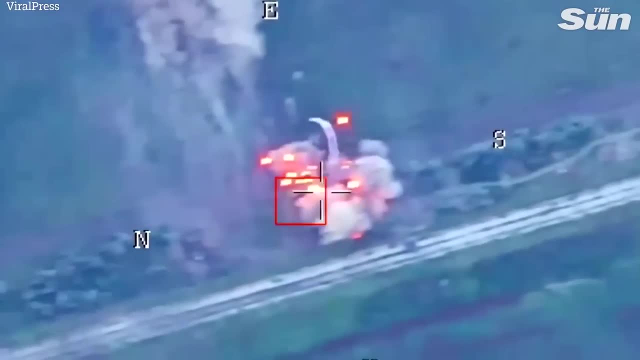 Ukrainian forces destroy two Russian armoured vehicles