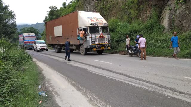 traffic jam in Nepal