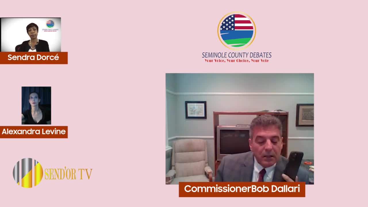 SEMINOLE COUNTY COMMISSIONER DISTRICT 1 DEBATE | COMMISSIONER BOB DALLARI | SEND'OR TV