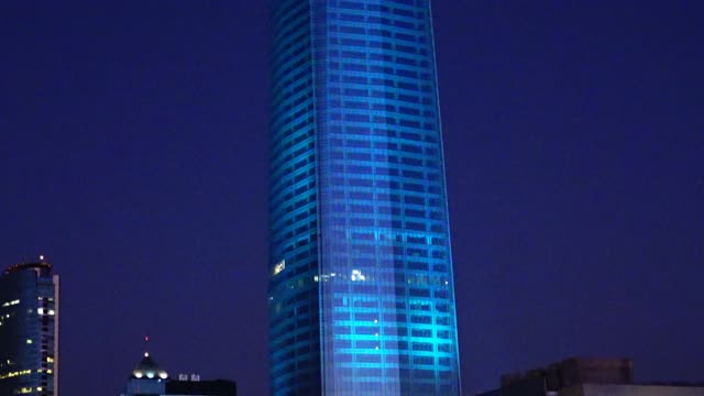 Happy New celebration light in Santiago Chile