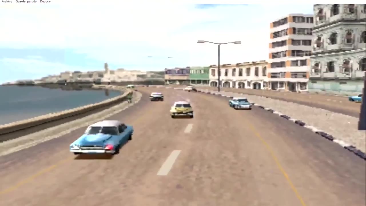 High speed chase of a 1952 Chevrolet Styleline Deluxe in Havana Cuba in the game Driver 2 - Part 8