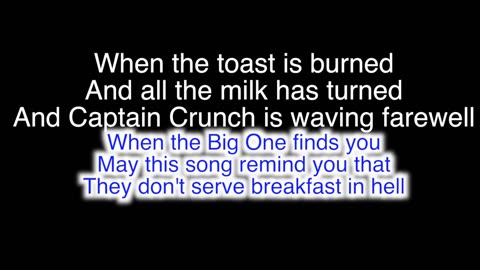 Breakfast ~ The Newsboys ~ Karaoke ~ Backing Track