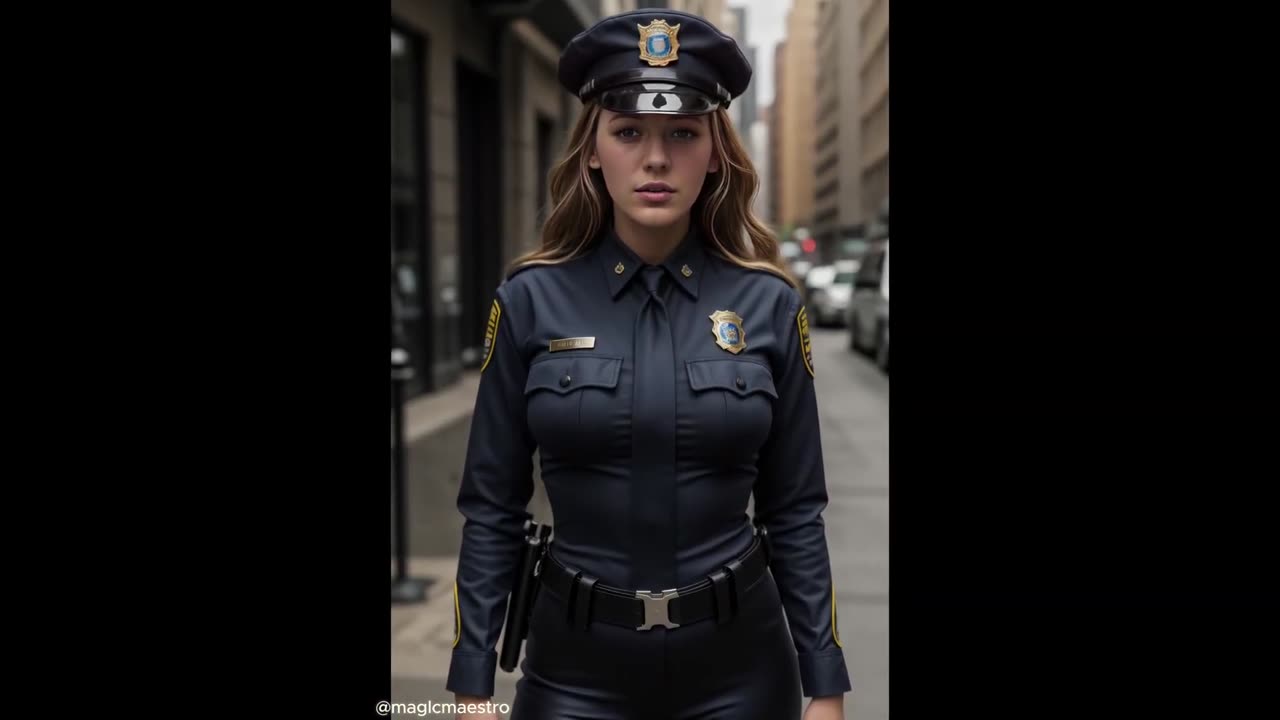 Blake Lively as Police Officer 4K AI Generated