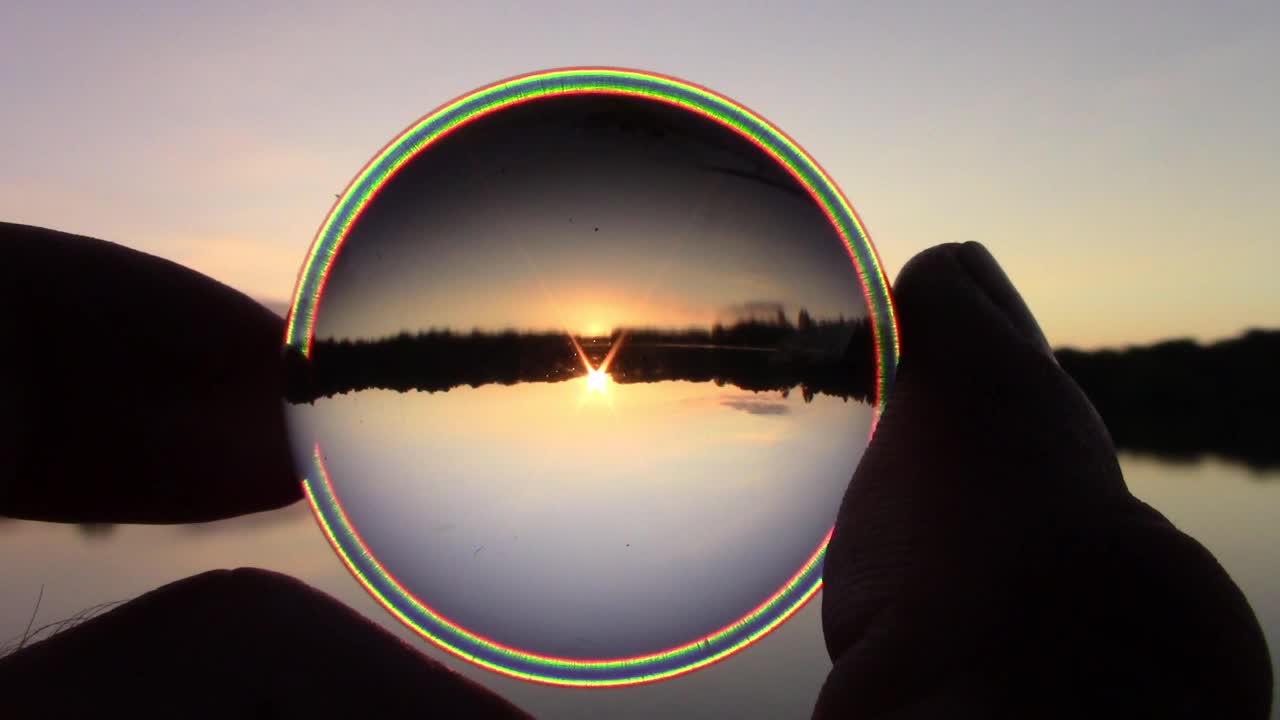 Sunset with Zoomball! I Caught a Rainbow on The Edge