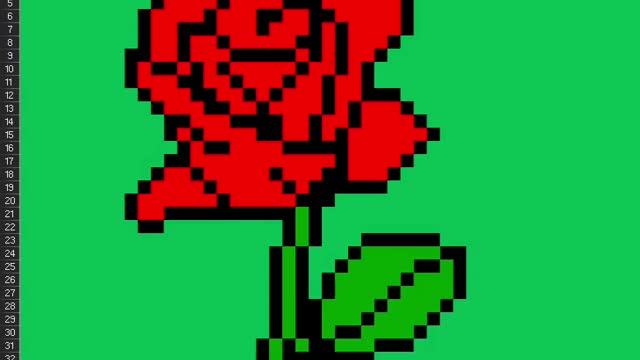 Drawing Rose in Excel