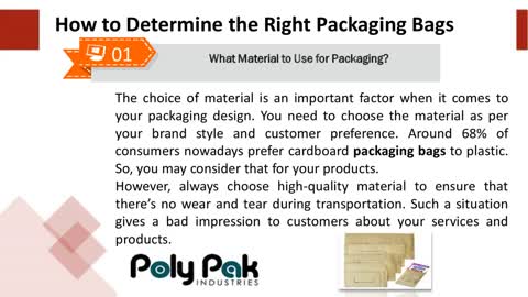 How to Determine the Right Packaging Bags